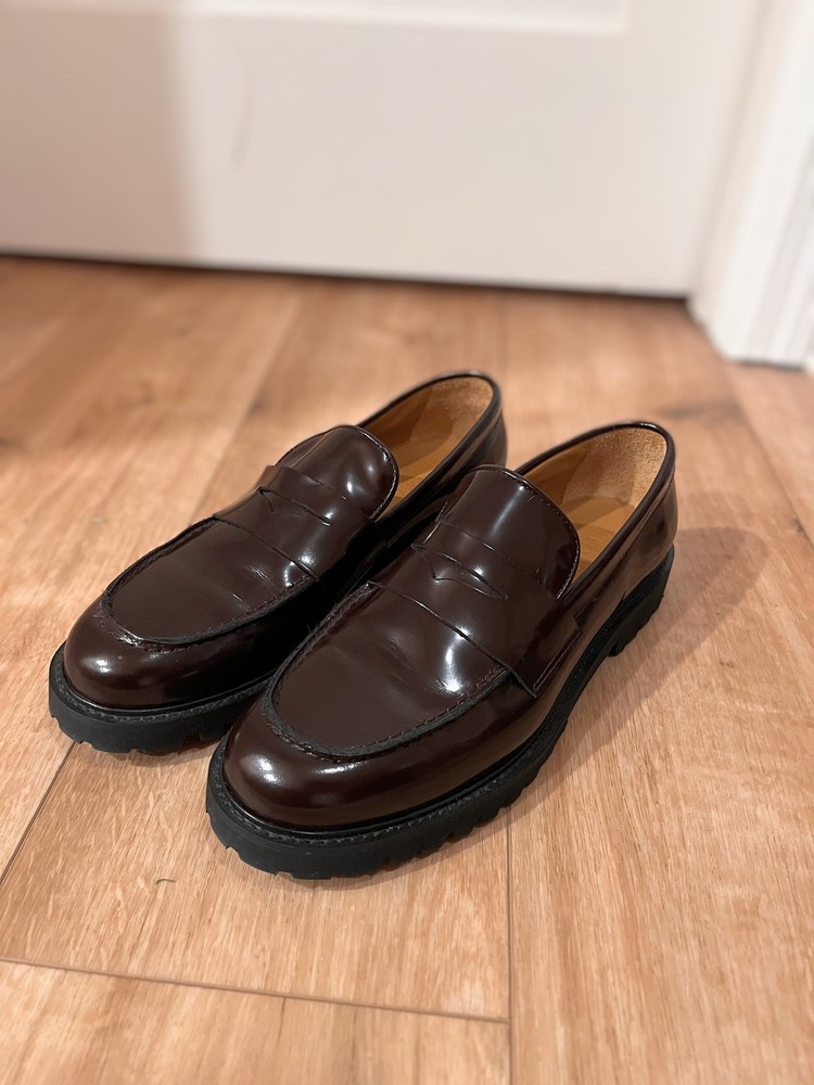 Women’s Burgundy Lug Sole Penny Loafers by Thursday Boot Company Size 10.5