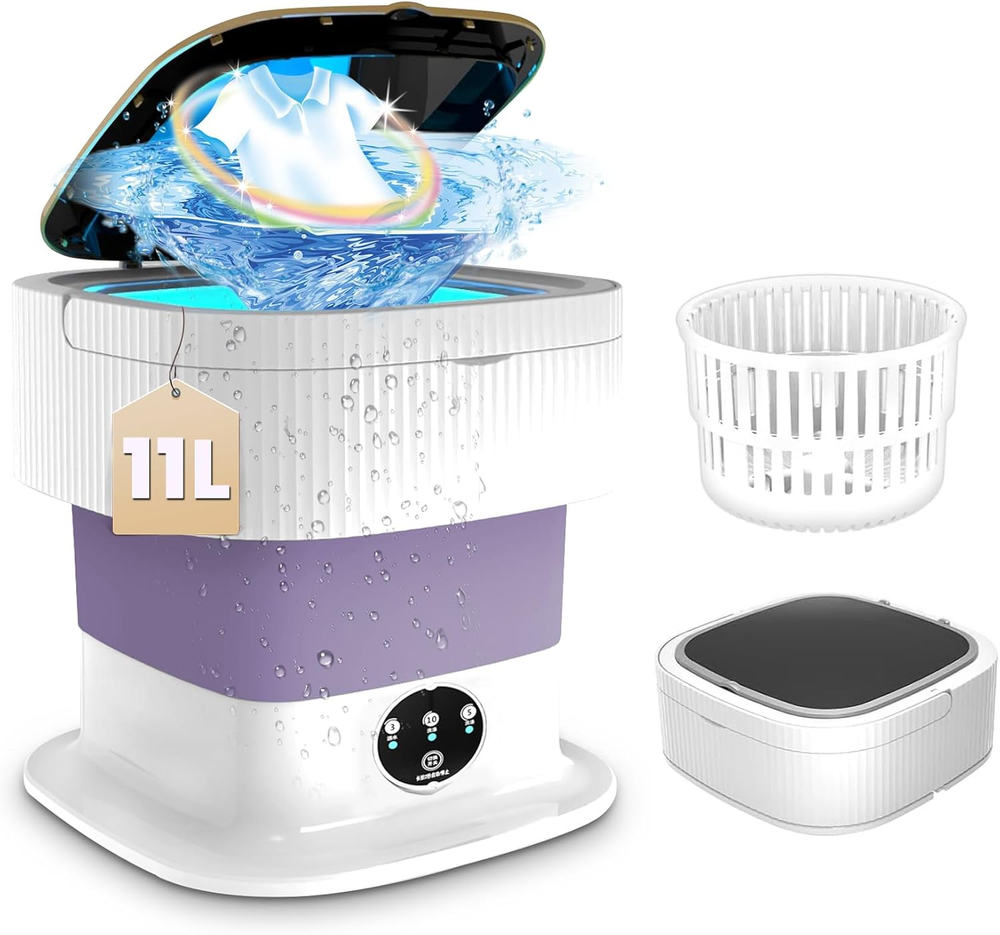 Portable Washing Machine 11L Mini Folding Washing Machine 60W Small Washing Baby