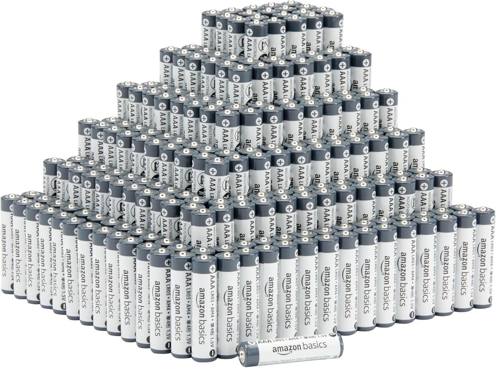 Bulk 300-Pack AAA Alkaline Batteries with 5-Year Shelf Life for Devices
