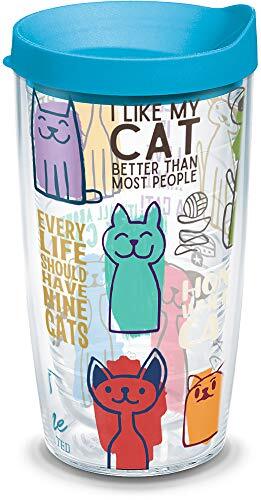 Cat Sayings Made in USA Double Walled Insulated Tumbler Travel Cup Keeps Drin...