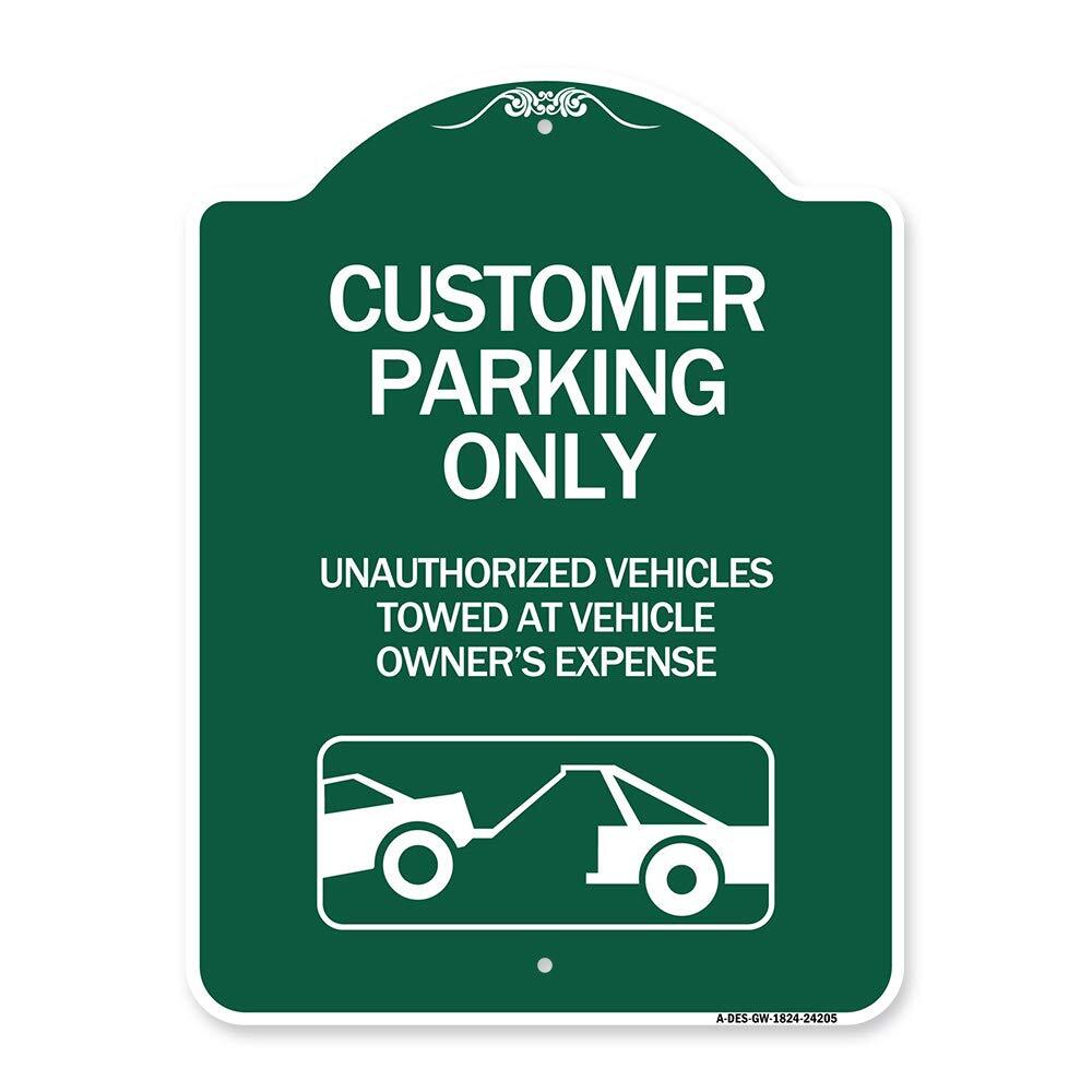 Designer Series Sign - Customer Parking Only, Unauthorized Vehicles Towed at ...-image