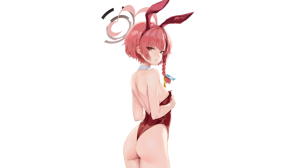 Anime girls simple background blue archive mikamo neru Playmat Gaming Mat Desk