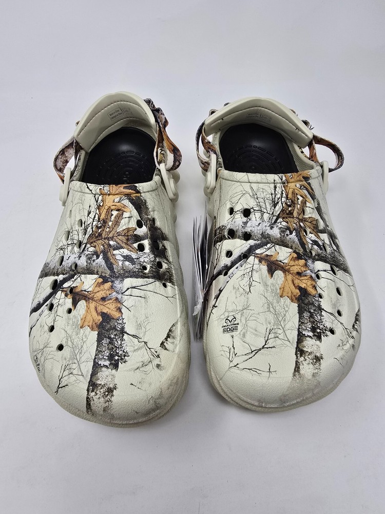 NEW Crocs Echo Clog Realtree Edge Camo Bone White 208232-2Y2 Men's Size 8