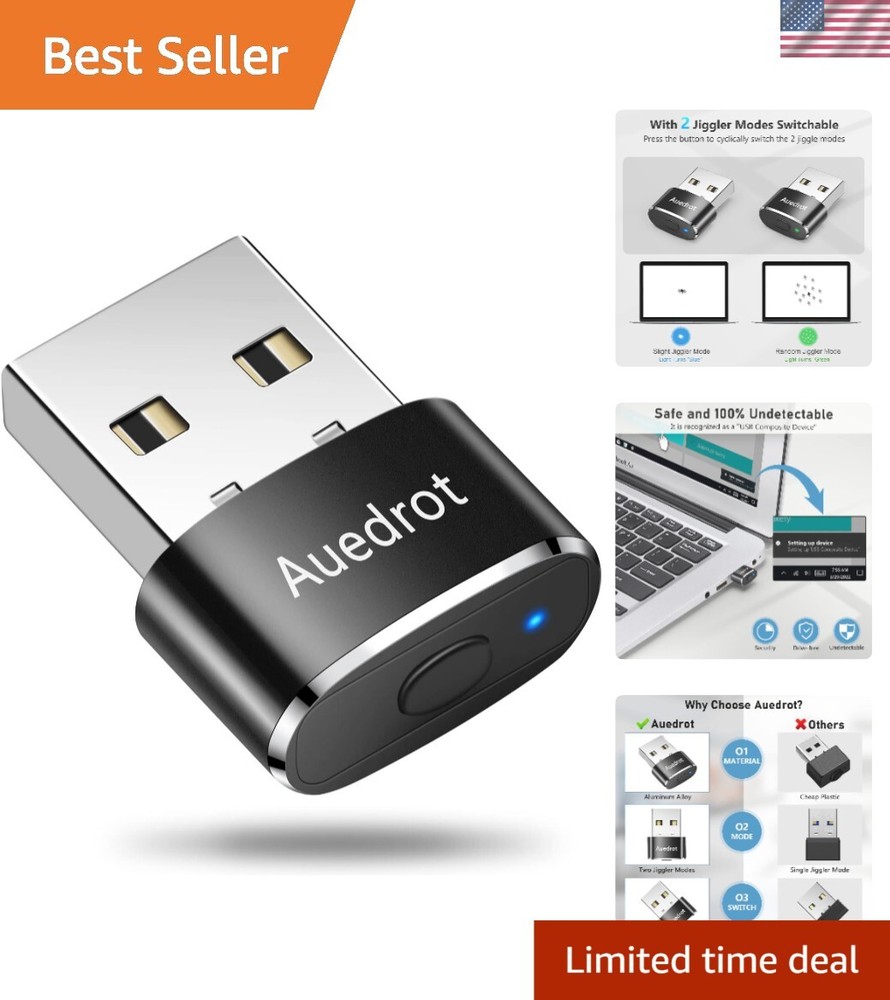 Durable Aluminum USB Mouse Jiggler with Dual Modes for Enhanced Productivity and Performance