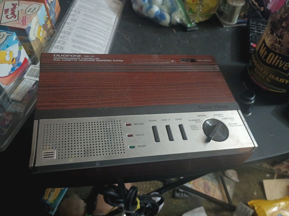 Vintage Radio Shack Duofone TAD311 Dual Cassette Telephone Answering System