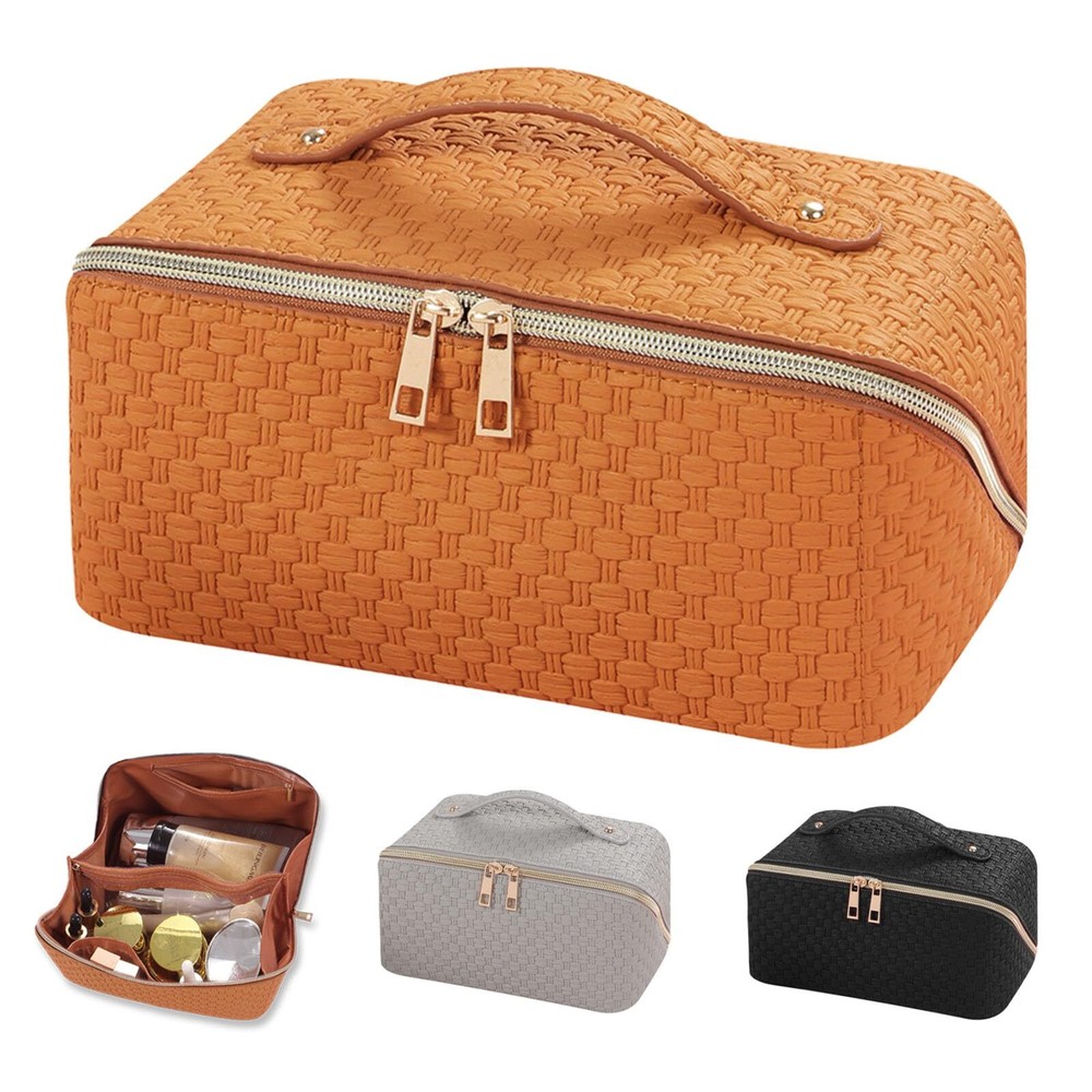 Large Capacity Makeup Bag Travel Makeup Bag Portable Waterproof Make Up Bag Pu L