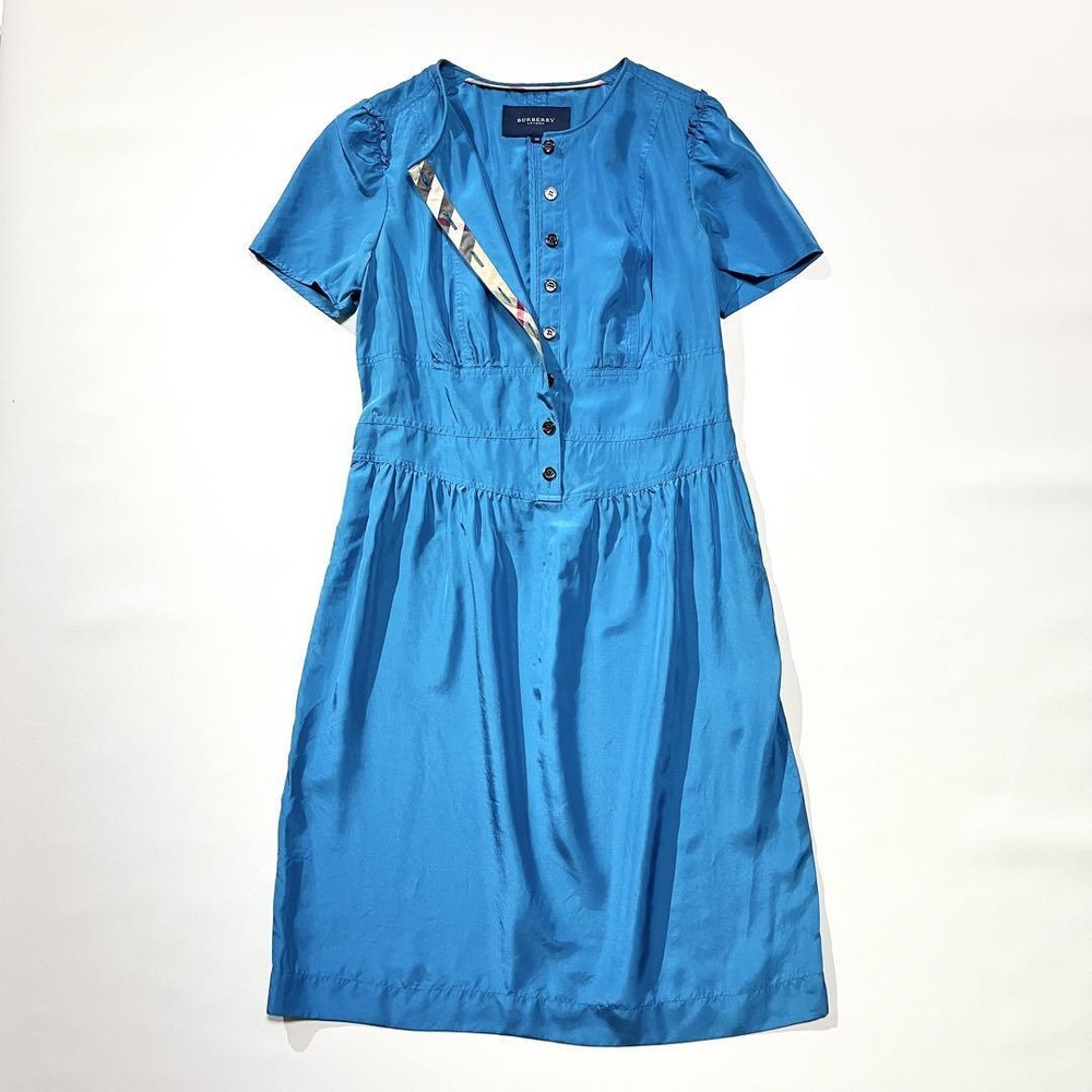 Burberry 100% silk shirt dress Woman Fashion from Japan