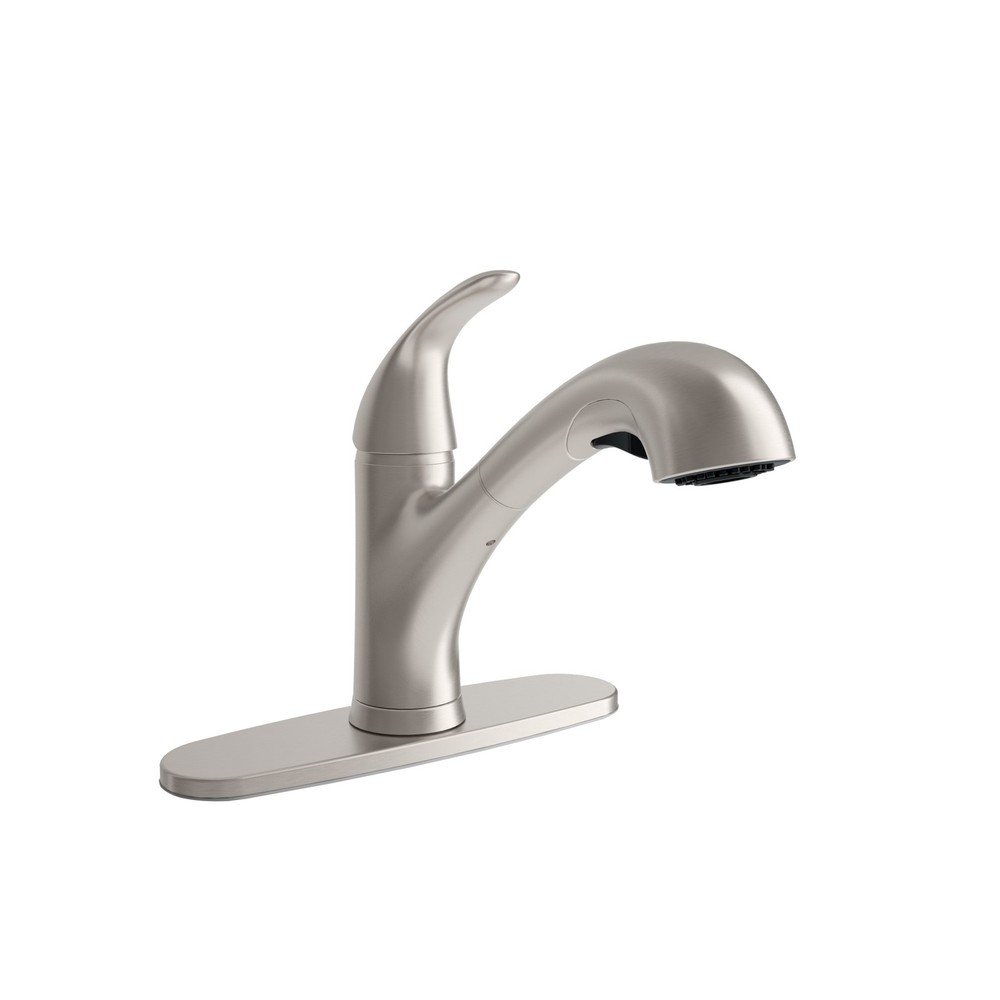 PROFLO PFXC6517 1.5 GPM Nickel Single-Hole Pull-Out Kitchen Faucet