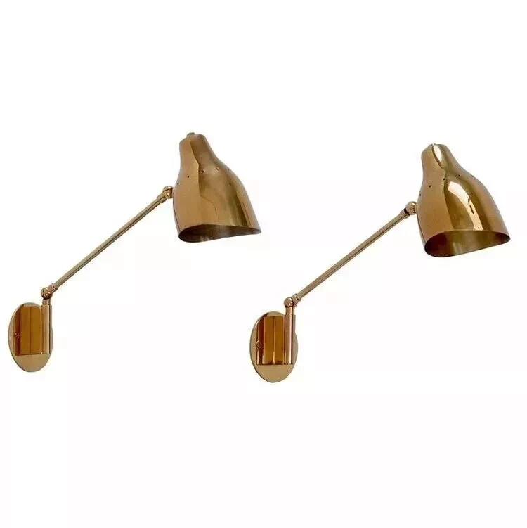 Mid Century Modern Brass Cylinder Sconce Wall Lamp Inspired Design