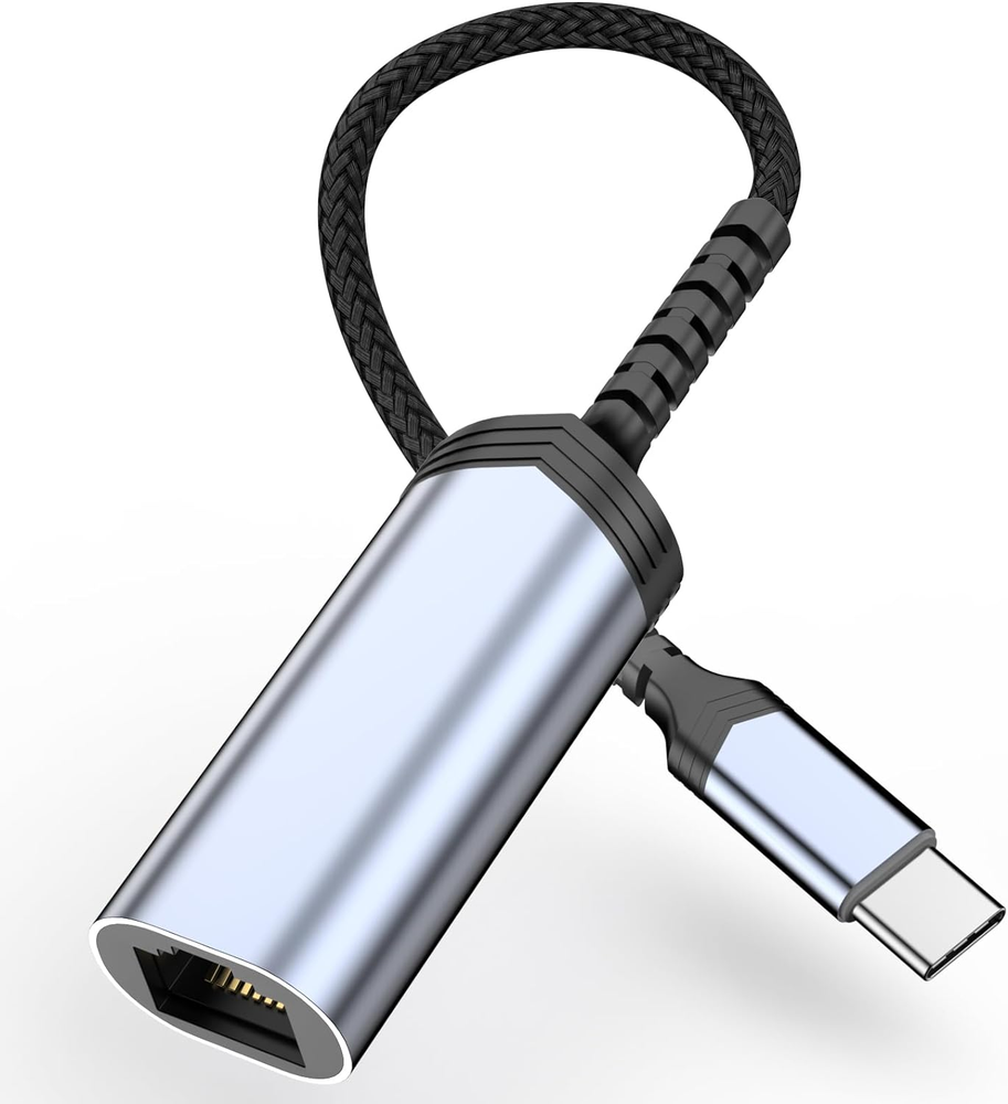 MFi Certified iPhone 16 USB C to RJ45 Ethernet Adapter 100Mbps