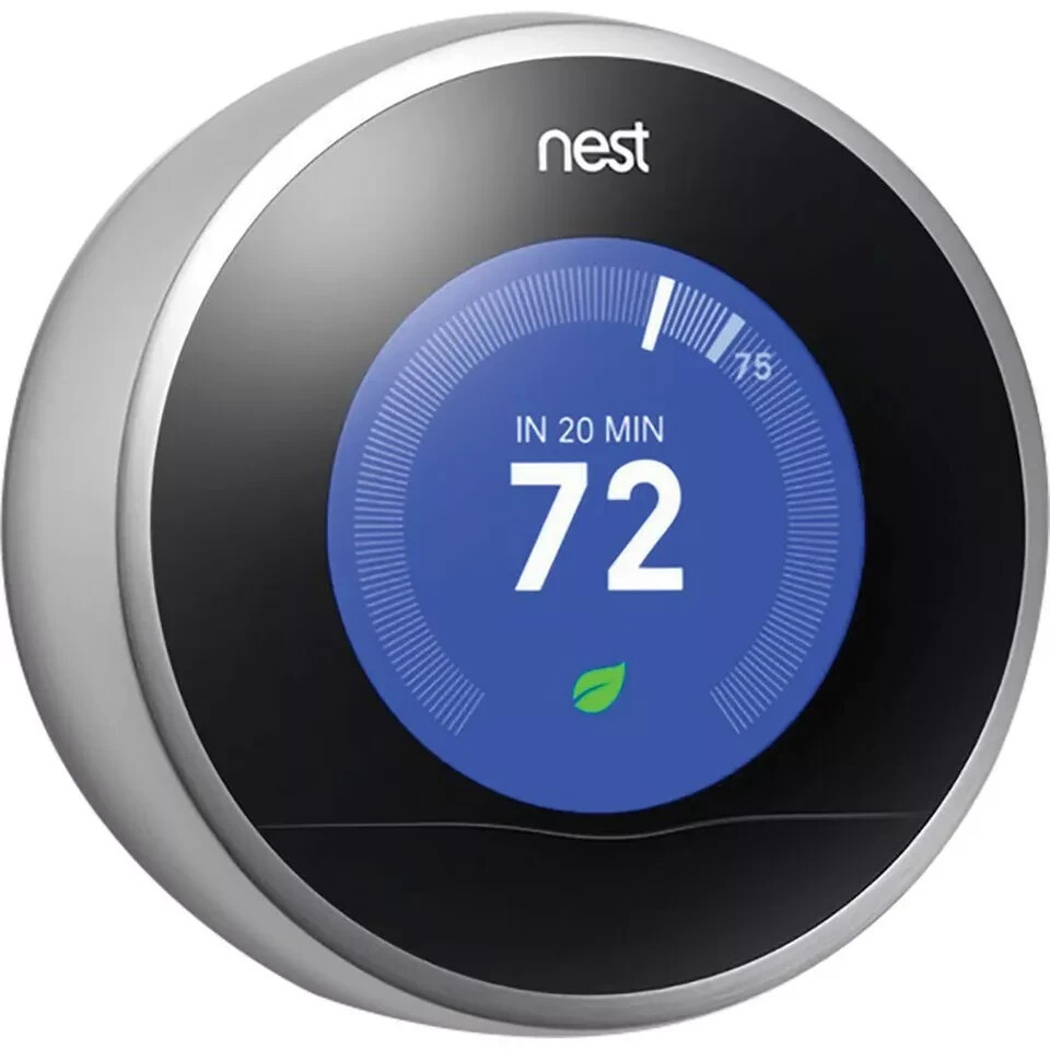 Nest 02A 2nd Gen Programmable Learning Thermostat Alexa Enable Digital Display