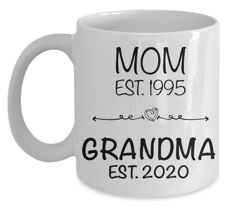 Promoted To Grandma Est 2020 Mug Pregnancy Reveal Mug Baby Announcement