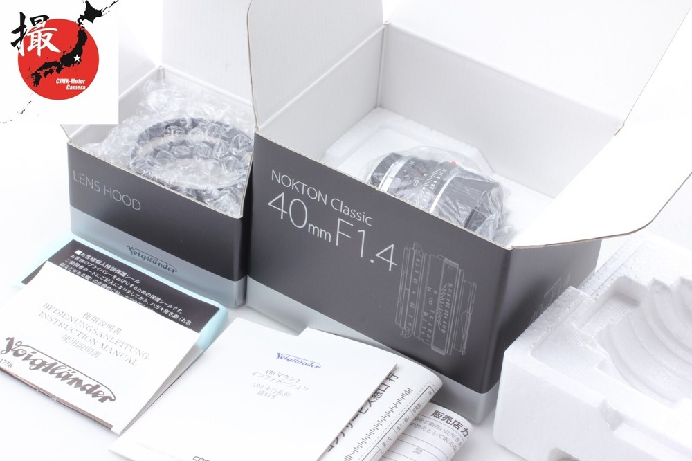 Top Mint Voigtlander Nokton Classic 40mm f/1.4 Leica M Lens in Hood Box Japan