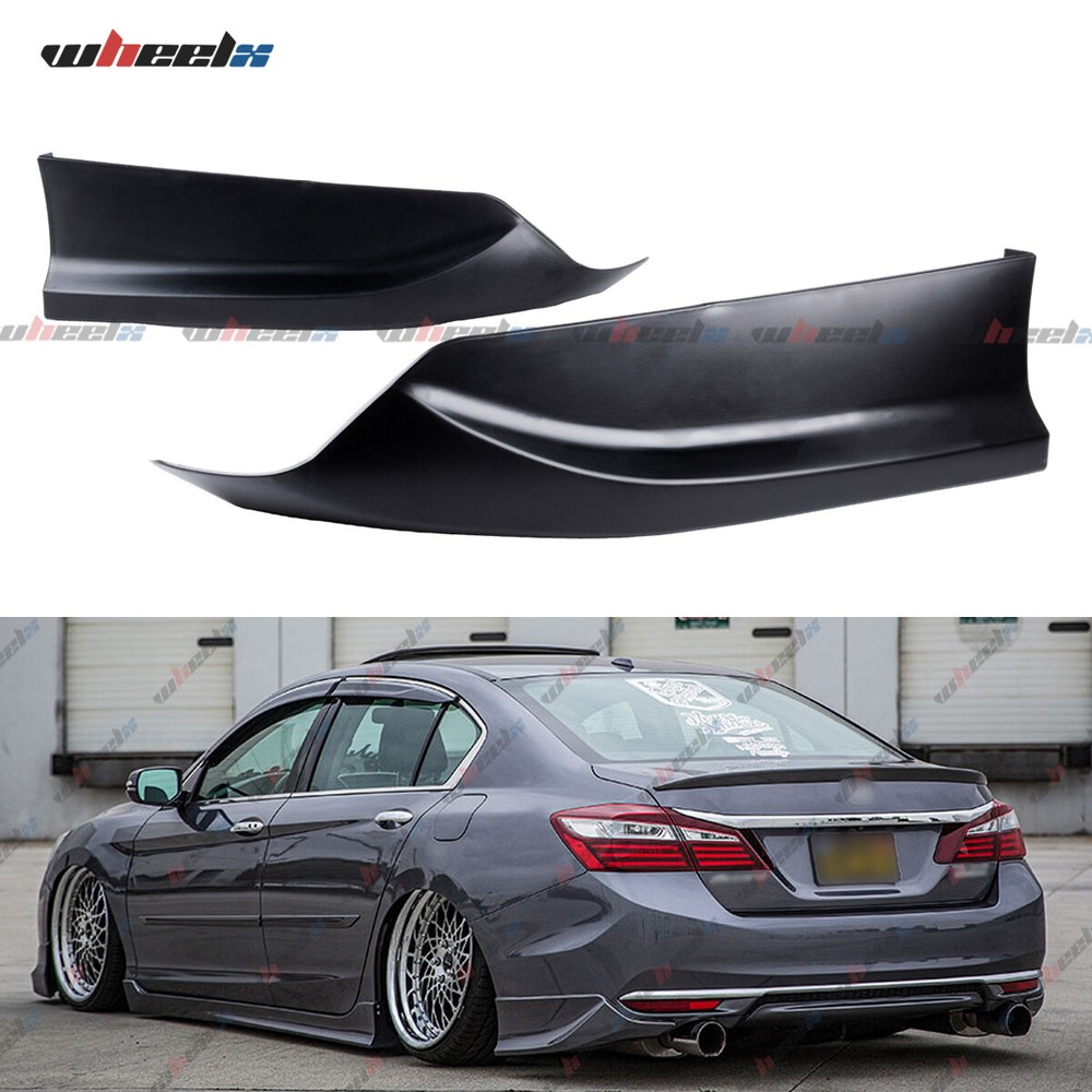For 2016-2017 Accord Sedan 4DR Matt Black Rear Bumper Lip Splitter Spoiler Apron
