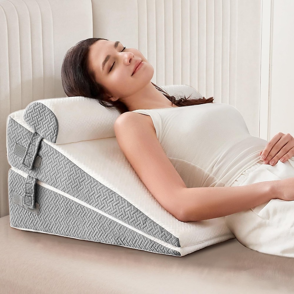 Wedge Pillow Set for Post-Surgery Recovery, Acid Reflux Relief & Better Sleep Support
