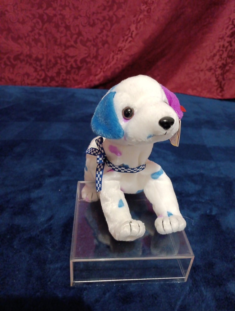 TY Beanie Baby - Dizzy - The Dog With Colorful Spots - With Tags
