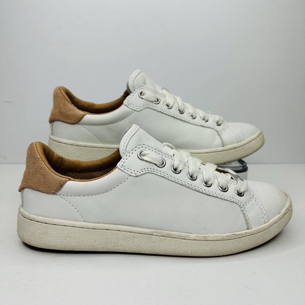 Ugg Milo White Leather Sneakers for Women Size 8 Casual Comfort 1132730