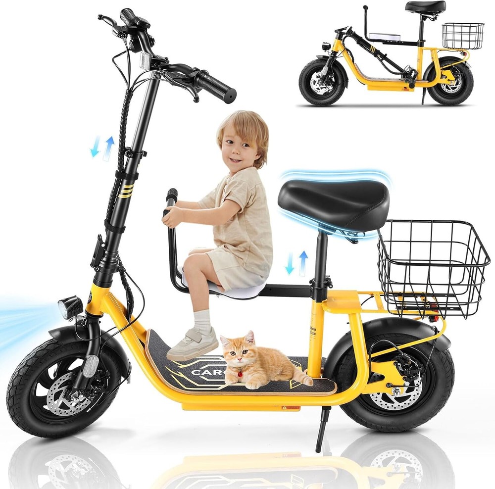 1200W Dual Seat Electric Scooter for Adults and Teens Commuter Ebike