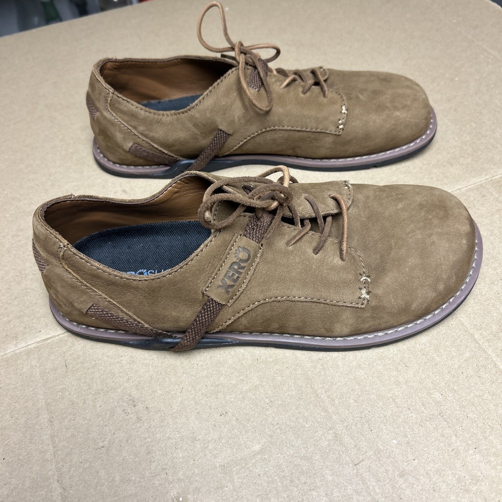 Xero Shoes Alston Mens 9.5 Shoes Brown Leather Barefoot Minimalist Sneakers