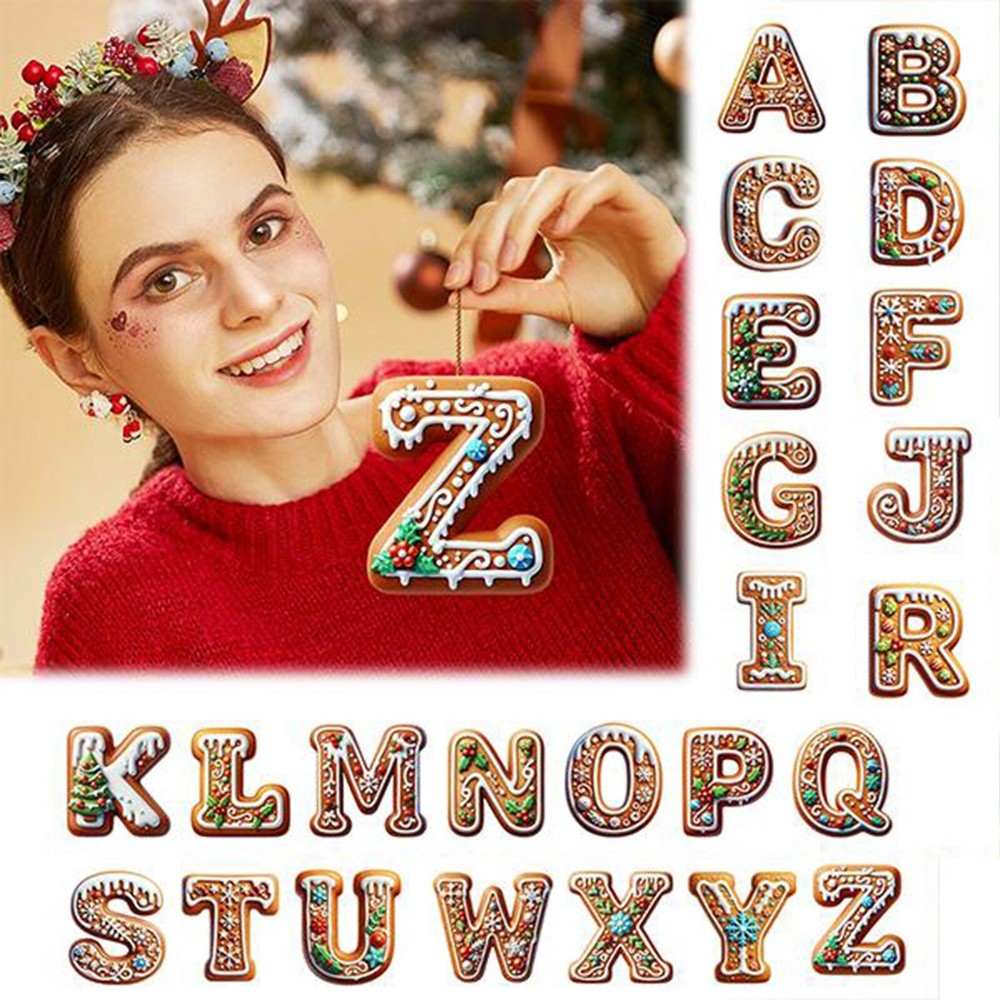 26 Adornos Decorativos de Navidad Letra Árbol de Navidad Decoraciones Colgantes