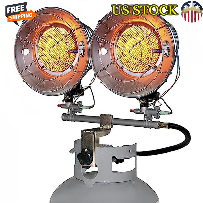 Outdoor Propane Infrared Heater Heavy Duty 30000BTU Adjustable Tip-Over Safety