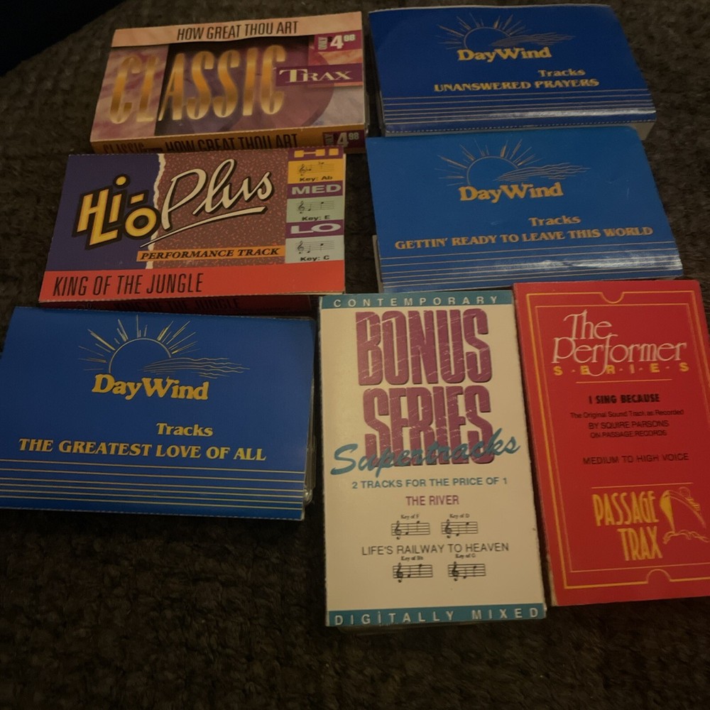 Old School Gospel Christian Accompaniment Track Cassette Tapes