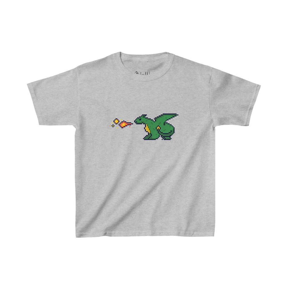 Digital Dragon Heavy Cotton Kids T-Shirt for Boys and Girls-image
