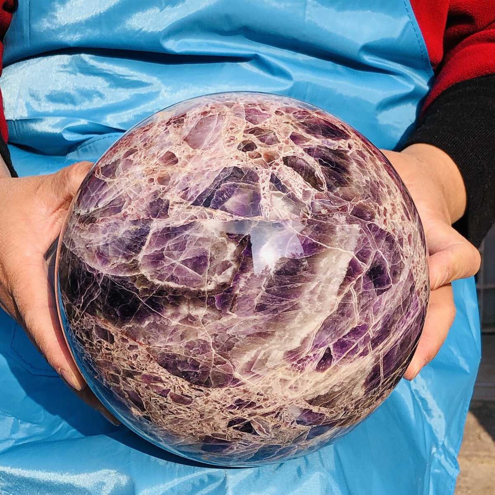7450G Natural Amethyst Quartz Crystal Sphere Ball for Healing 2689