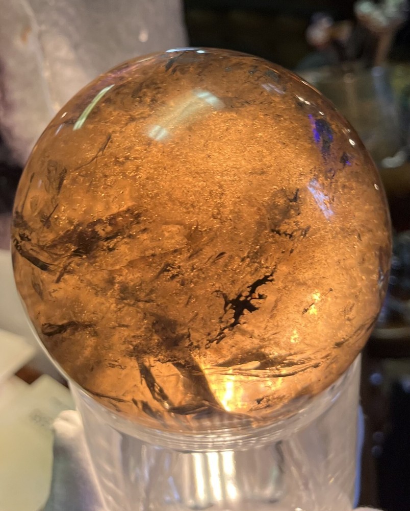 New A-Rated Smokey Citrine Crystal Sphere - Rare Gemstone for Healing & Meditation - Shop Now-image