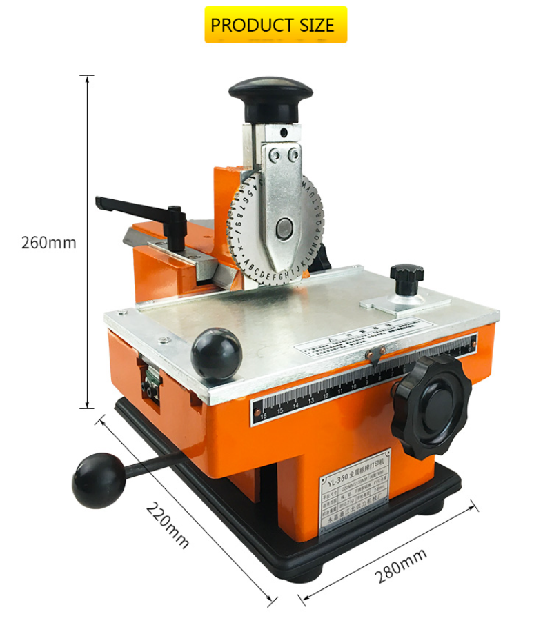 YL-360 Small Desktop Semi-Automatic Marking Machine Metal Nameplate Mosaic Carvi-image