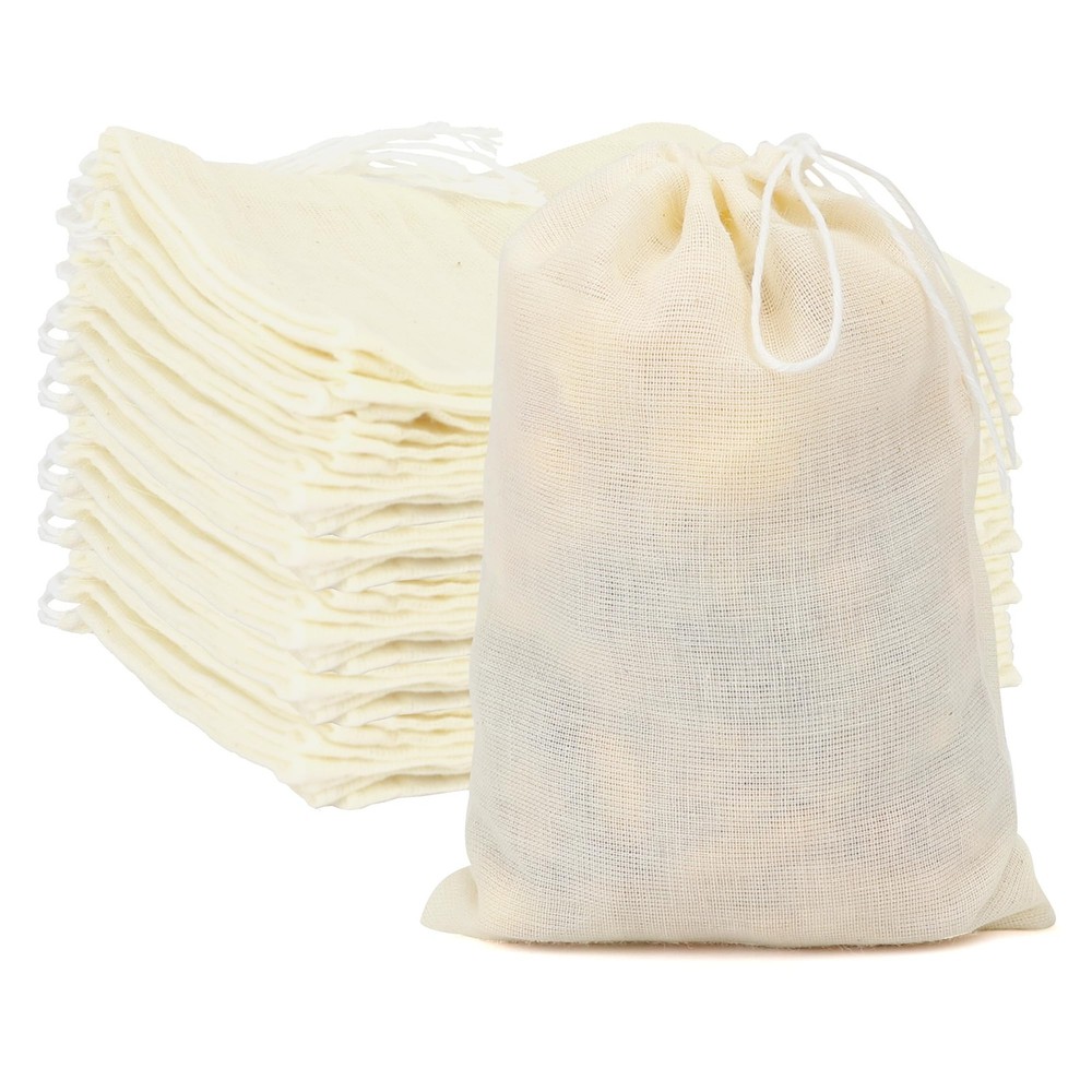 25-Pack Small Cotton Muslin Drawstring Bags for Jewelry & Gifts