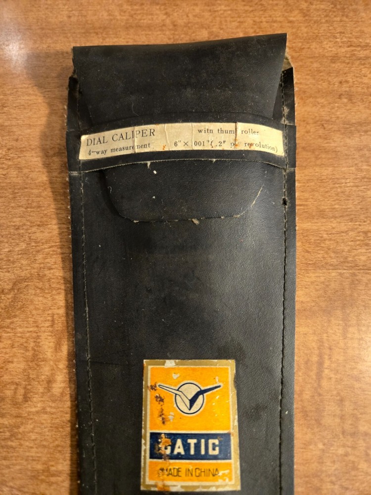 Fowler 6-Inch Stainless Steel Dial Caliper with Thumb Wheel and Case 0.001