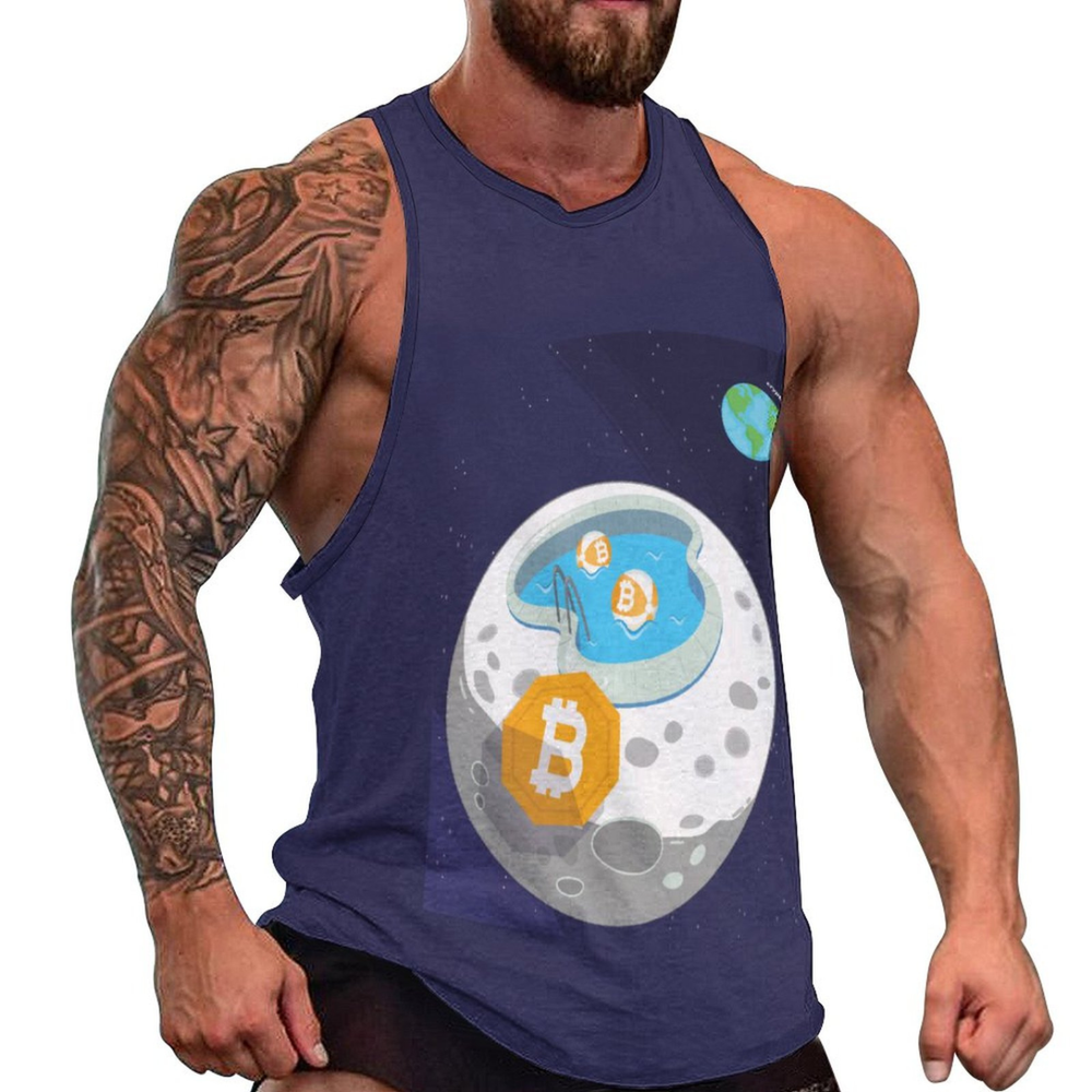 Crypto Cryptocurrency Bitcoin BTC Men's Tank Top Gym (Run Small EU Size) UPC74-image