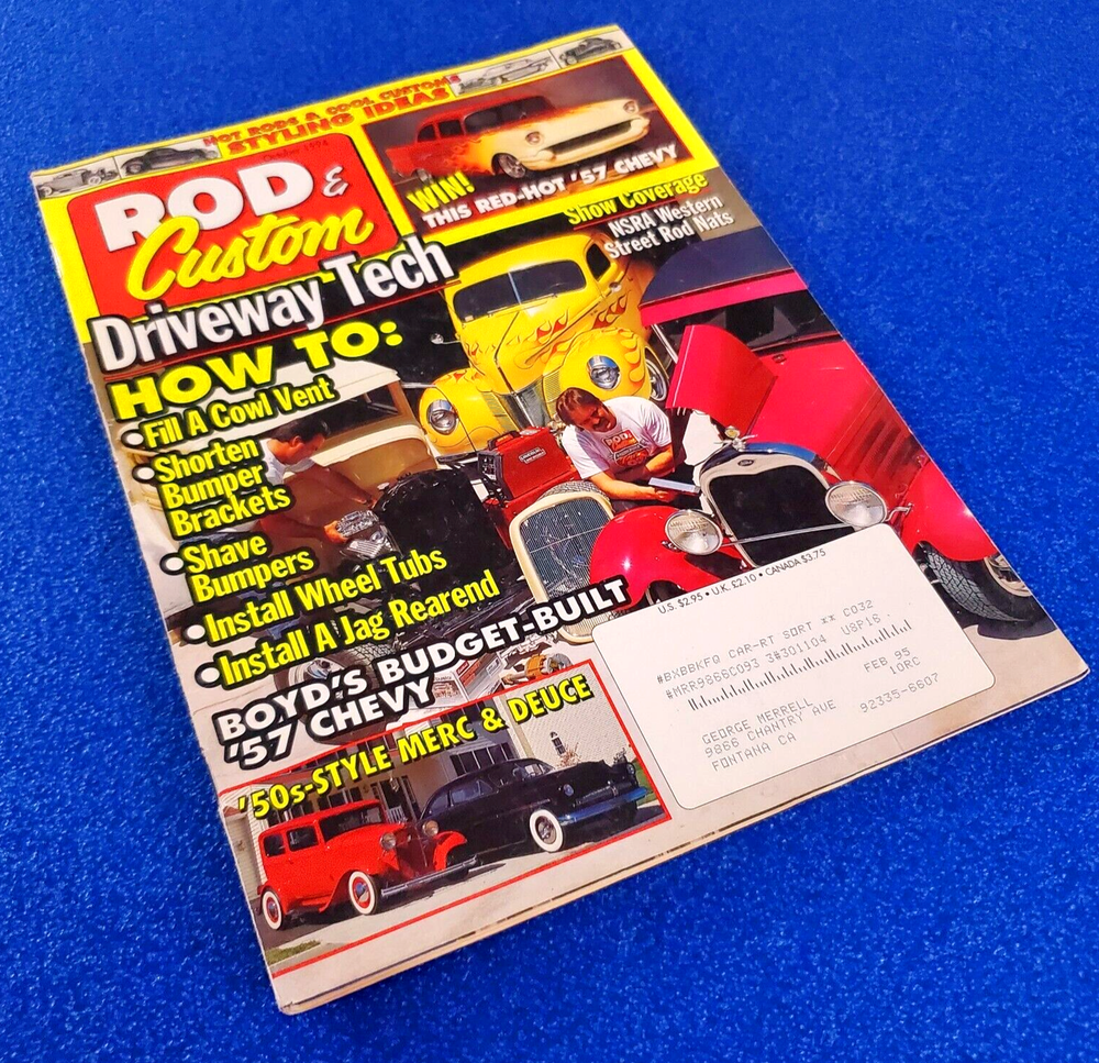 ROD & CUSTOM: DRIVEWAY TECH HOW TO: FILL A COWL VENT OCTOBER 1994 MAGAZINE