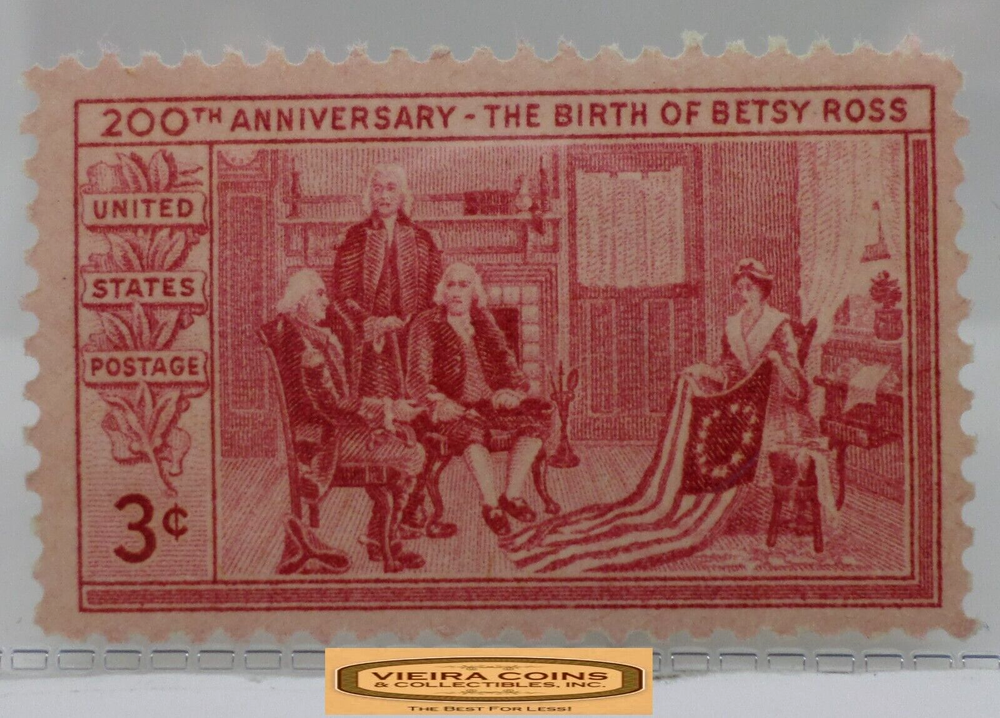 USA Postage 200Th Anniversary - The Birth of Betsy Ross 3 Cents Stamp #S41795NQ