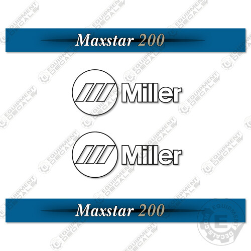 Fits Miller Maxstar 200 Decal Kit Welder Decals - 7 YEAR OUTDOOR 3M VINYL!