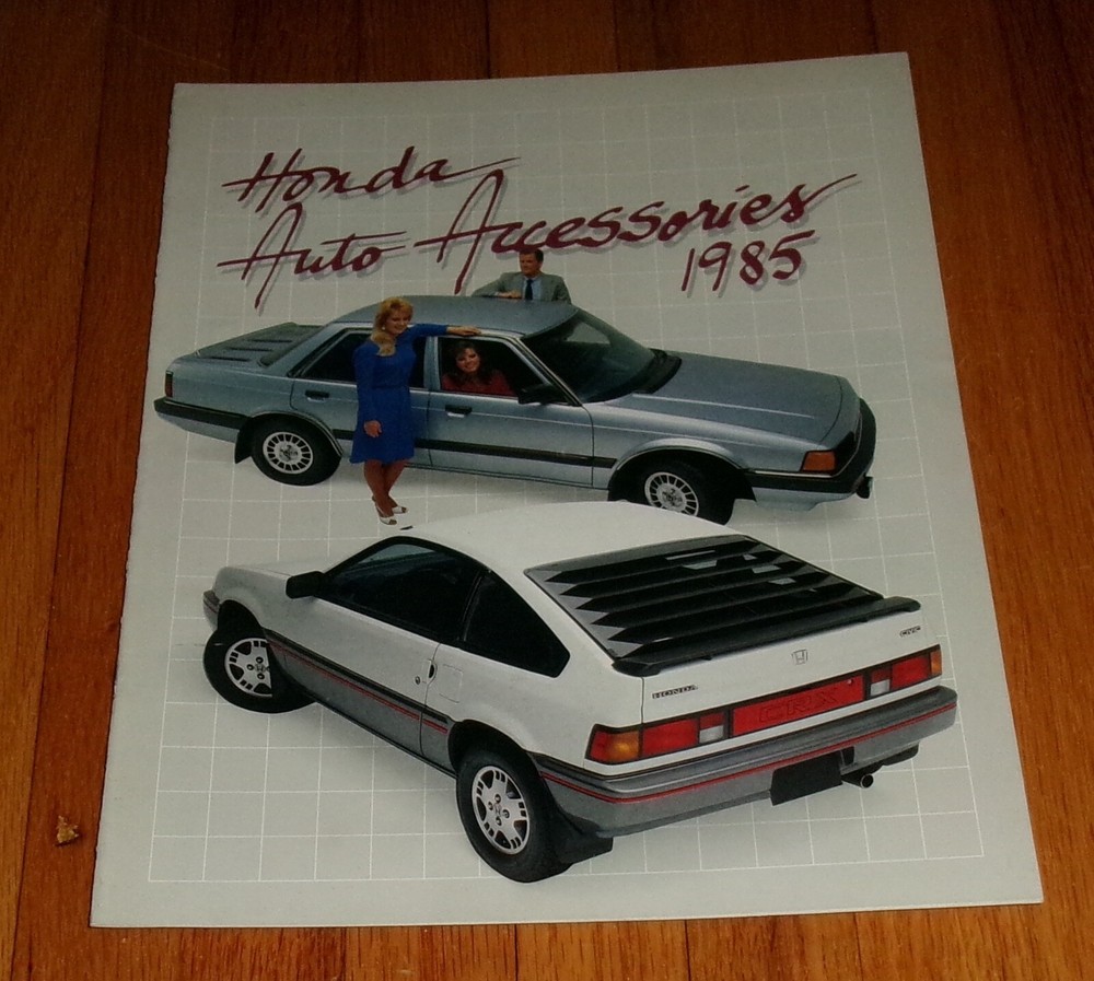 Original 1985 Honda Accessories Deluxe Sales Brochure CRX Civic Accord Prelude