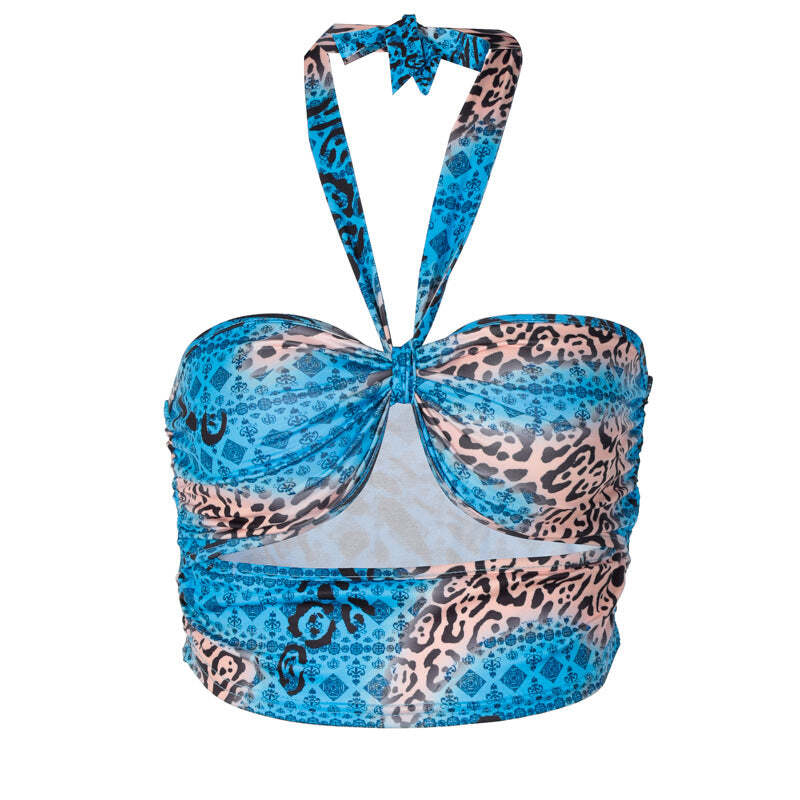 Halter Hollow Snake Print Waist Temperament Small Vest Women casual top