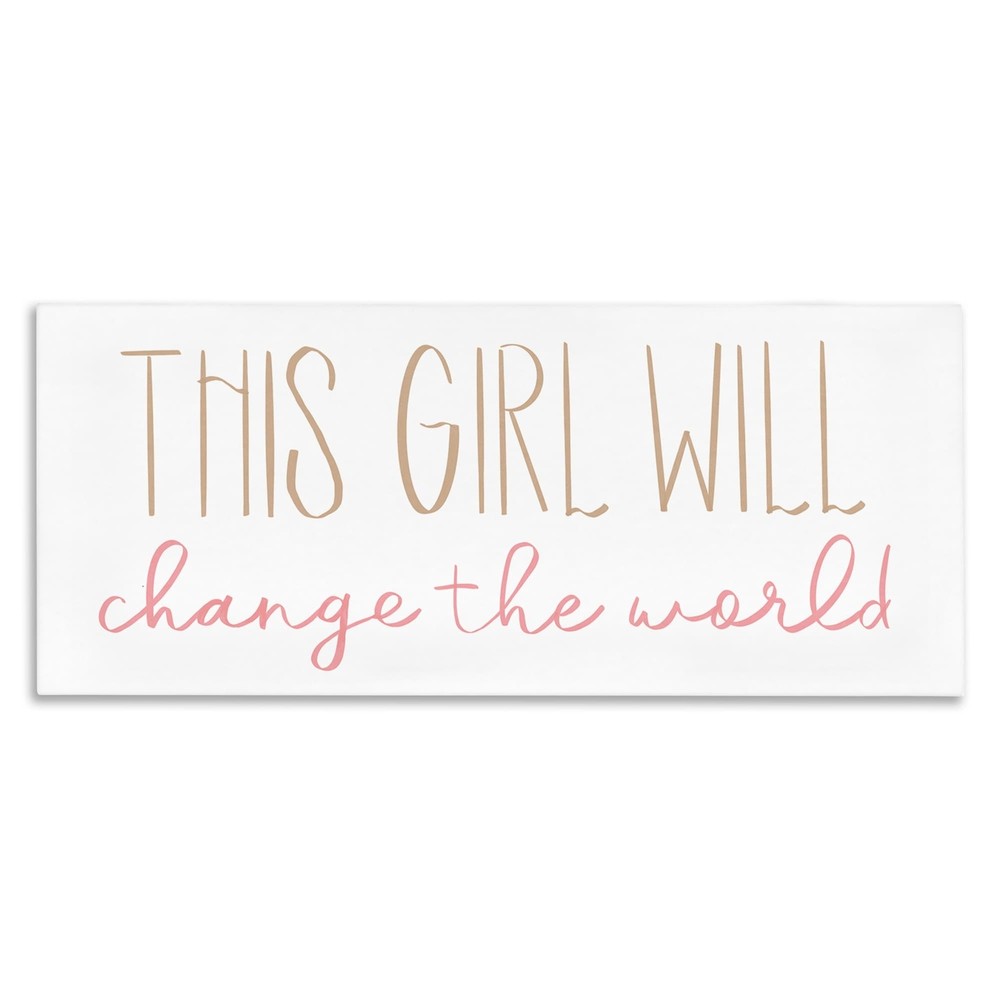 Stupell Inspirational This Girl Will Change the World Motivational Art