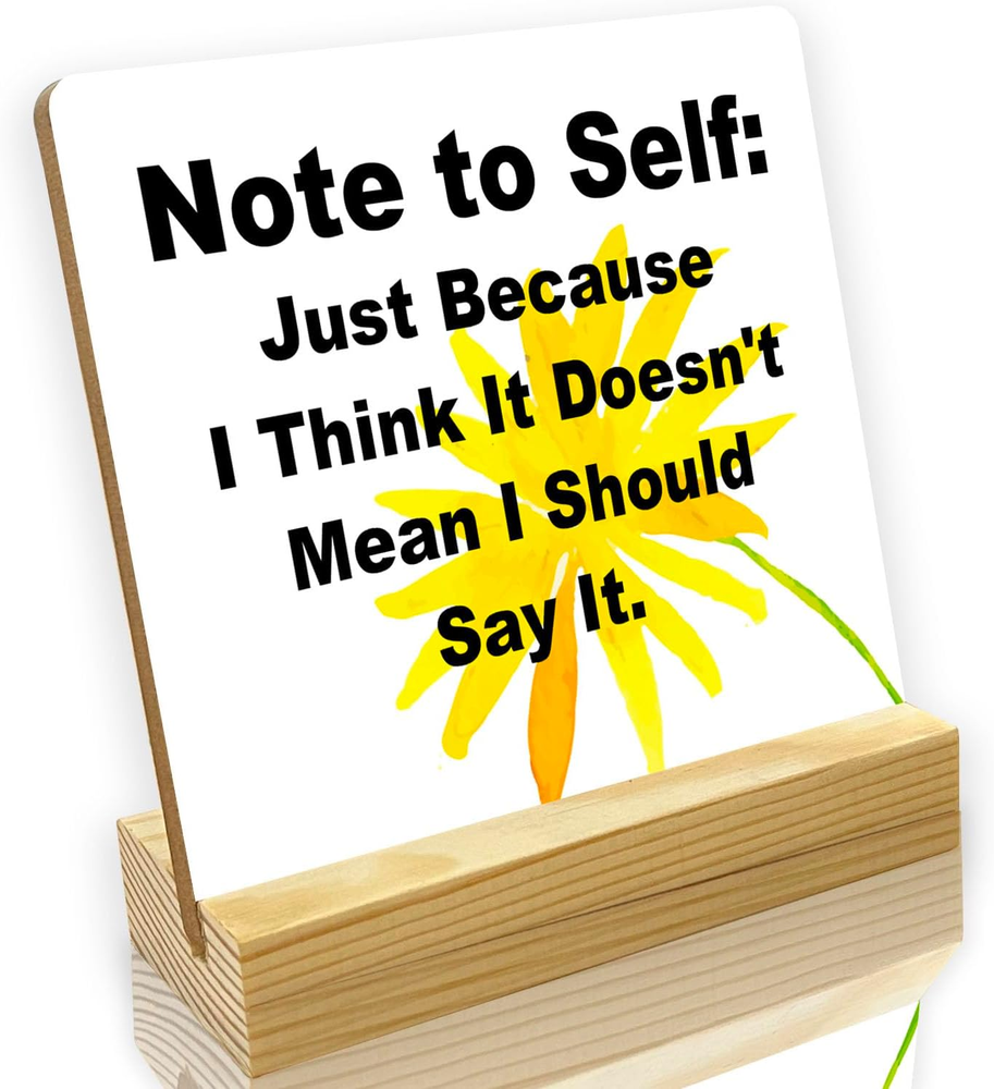 Coworker Gifts Note to Self - Sarcastic Funny School Home Office Desk Decor Note