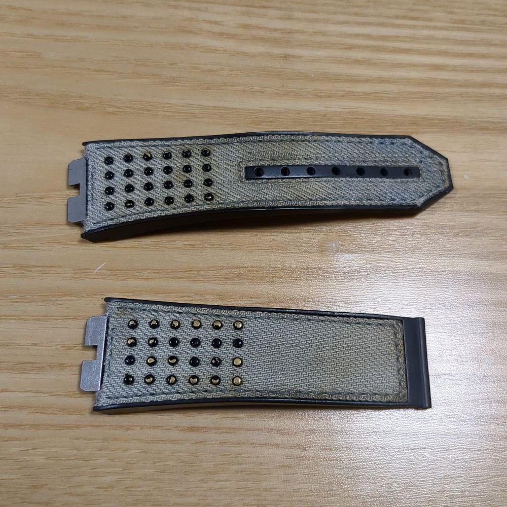 Hublot Genuine Leather Belt Black Color 27mm For Men's Watch