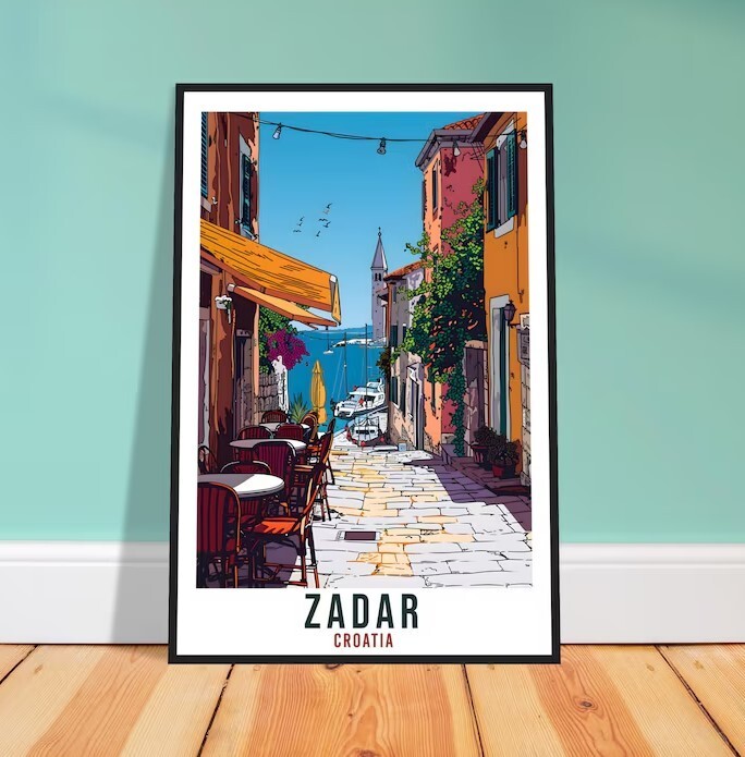 Zadar Travel Print Croatia Wall Art Wall Hanging Home Décor