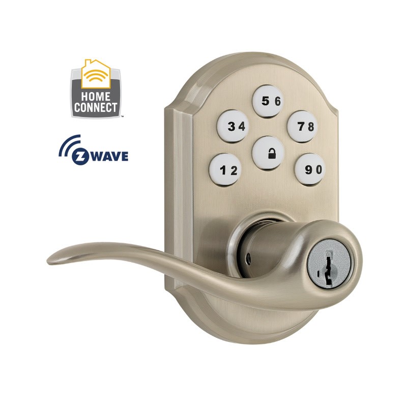 Kwikset 912TNL-ZW Tustin Keyless Entry Door Lever in Sleek Nickel Finish