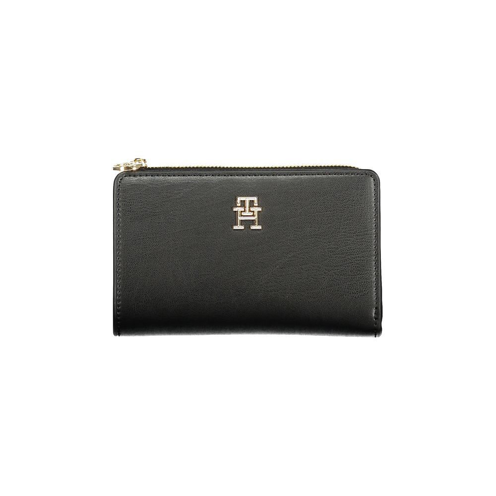 Tommy Hilfiger Black Polyester Womens Wallet Stylish and Durable