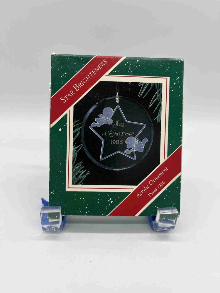 1986 Hallmark Keepsake Star Brighteners Acrylic Christmas Ornament