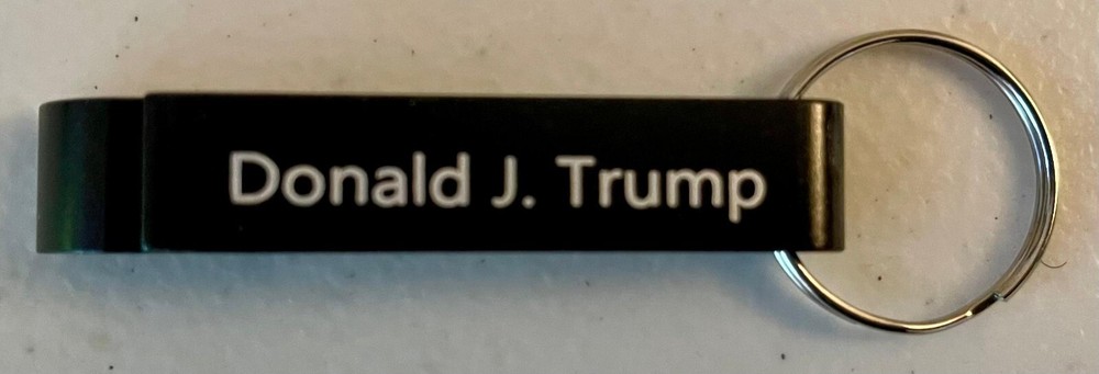 10-Pack Trump Keychain Bottle Opener - Black MAGA 45 & 47 Design