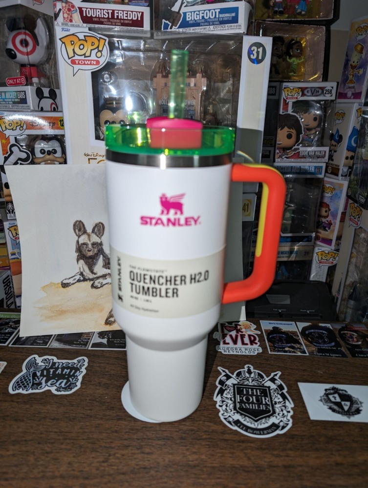 Neon Stanley White-40 oz Quencher-BRAND NEW