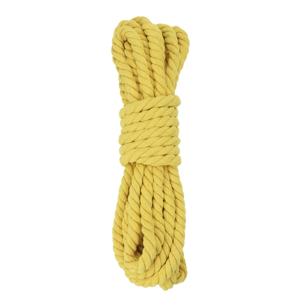 0.5 Inch 25 Feet Macrame Cord, Cotton Cord Rope String - Yellow