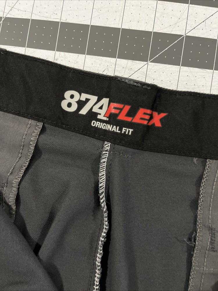 Dickies 874 Flex Work Pants for Men 38x34 Gray Charcoal Original Fit Casual Comfort