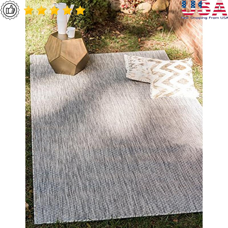 Pet-Friendly Indoor Outdoor Flatweave Rug Easy Clean Moisture Resistant